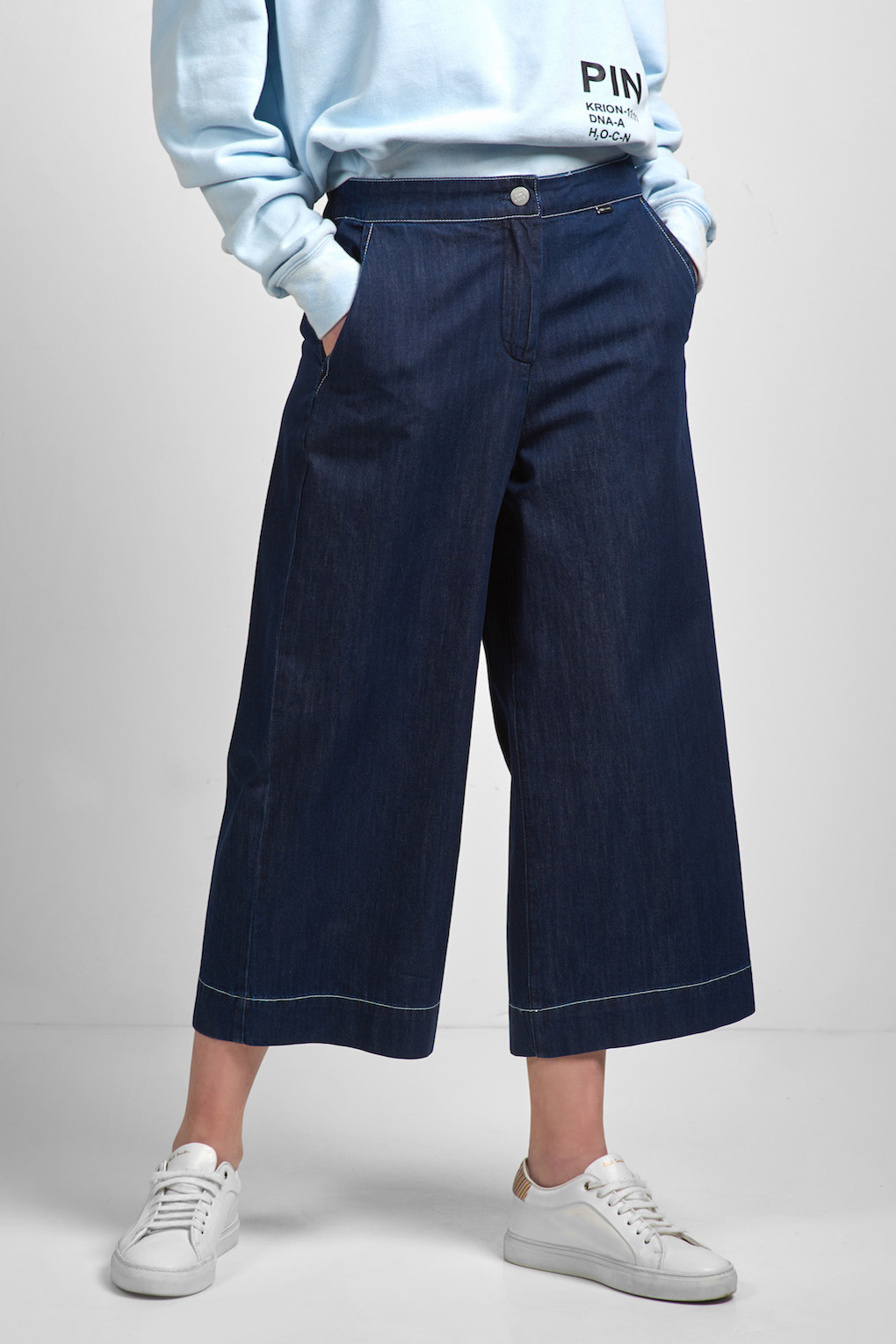 Джинсовые кюлоты VASSA CODE, пол женский, цвет синий