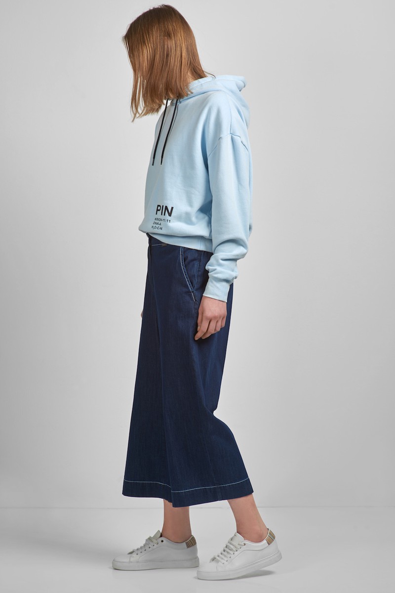 Джинсовые кюлоты VASSA CODE, пол женский, цвет синий, фото №7