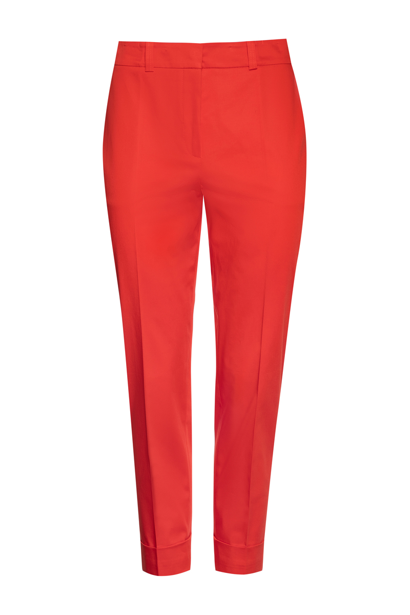 Зауженные летние брюки VASSA&Co, пол женский, цвет красный