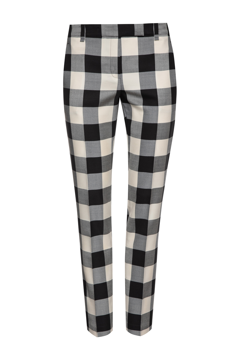Укороченные брюки в клетку VASSA&Co, пол женский, цвет черный