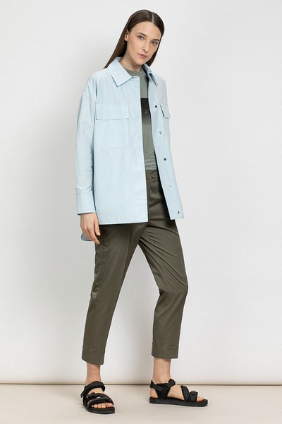 Куртка объемного силуэта VASSA&Co, пол женский, цвет голубой, фото №2