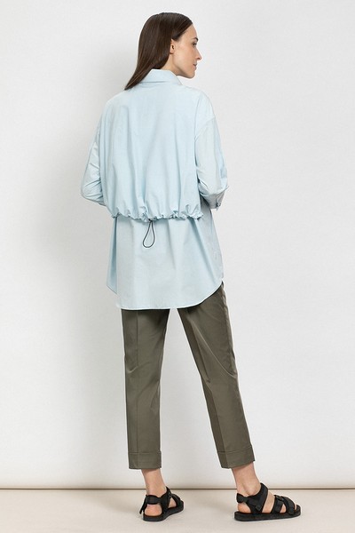 Куртка объемного силуэта VASSA&Co, пол женский, цвет голубой, фото №5