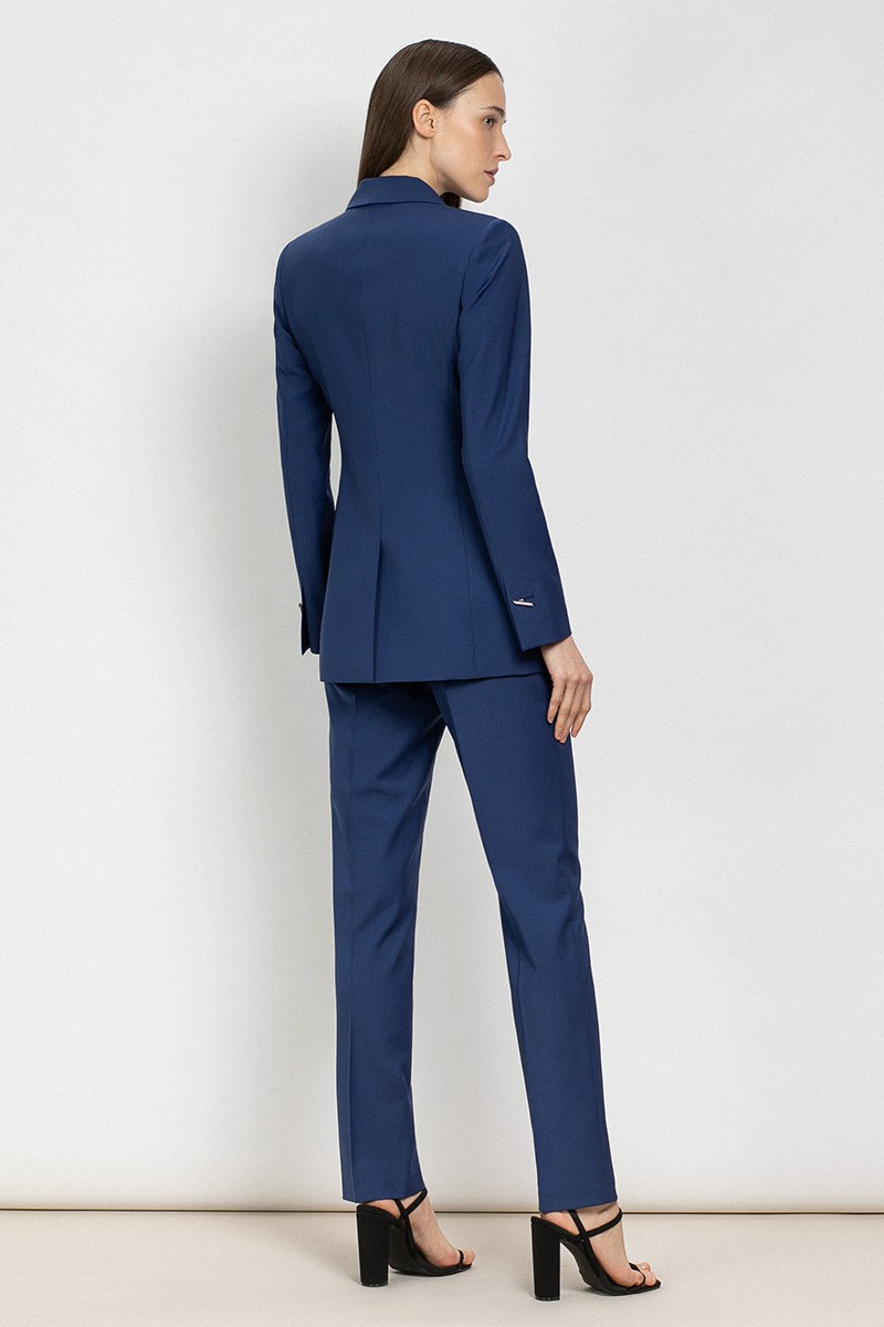 Приталенный жакет VASSA&Co, пол женский, цвет синий, фото №4