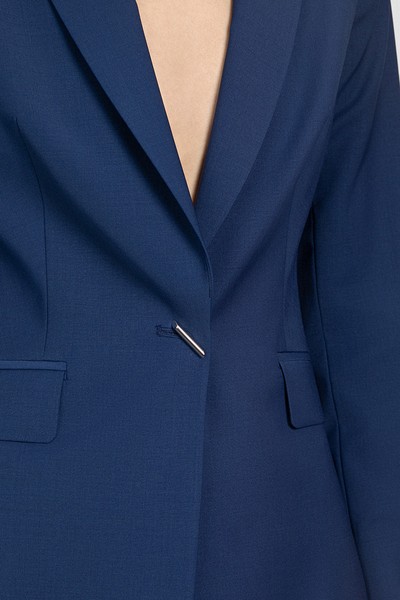 Приталенный жакет VASSA&Co, пол женский, цвет синий, фото №5