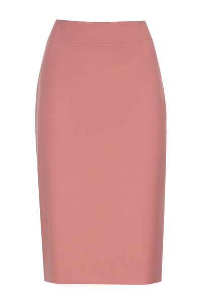 Классическая юбка зауженного силуэта VASSA&Co, пол женский, цвет розовый, фото №4