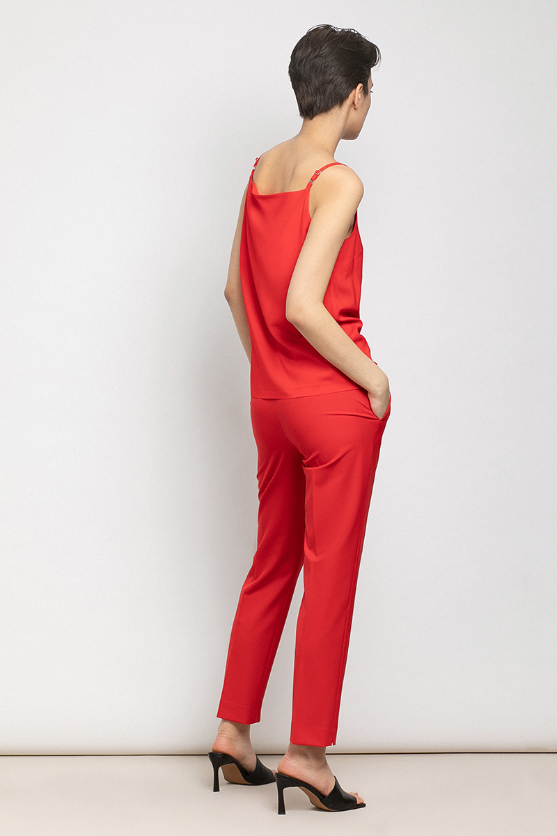 Брюки VASSA&Co, пол женский, цвет красный, фото №3