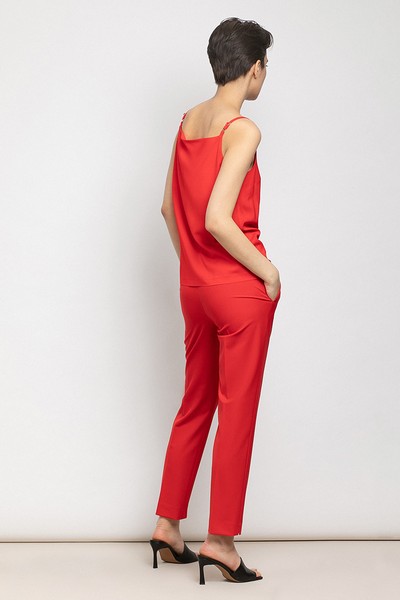 Брюки VASSA&Co, пол женский, цвет красный, фото №3