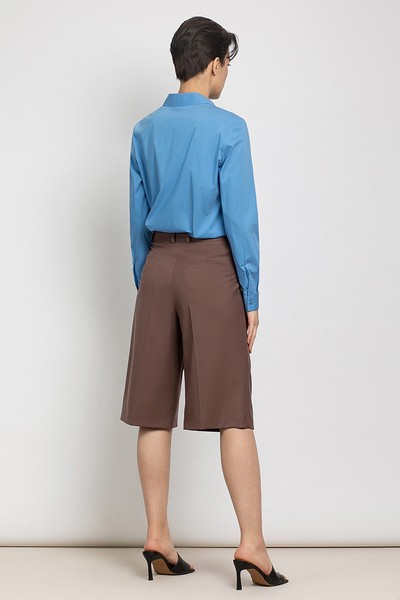 Шорты-бермуды с поясом VASSA&Co, пол женский, цвет коричневый, фото №3