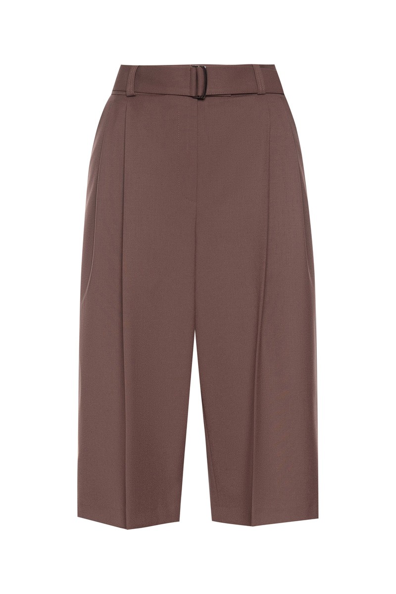 Шорты-бермуды с поясом VASSA&Co, пол женский, цвет коричневый, фото №5