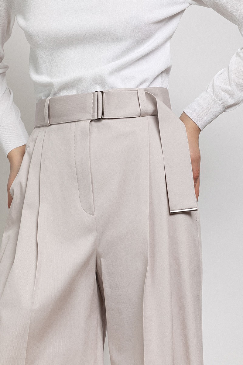 Шорты с завышенной талией VASSA&Co, пол женский, цвет коричневый, фото №4