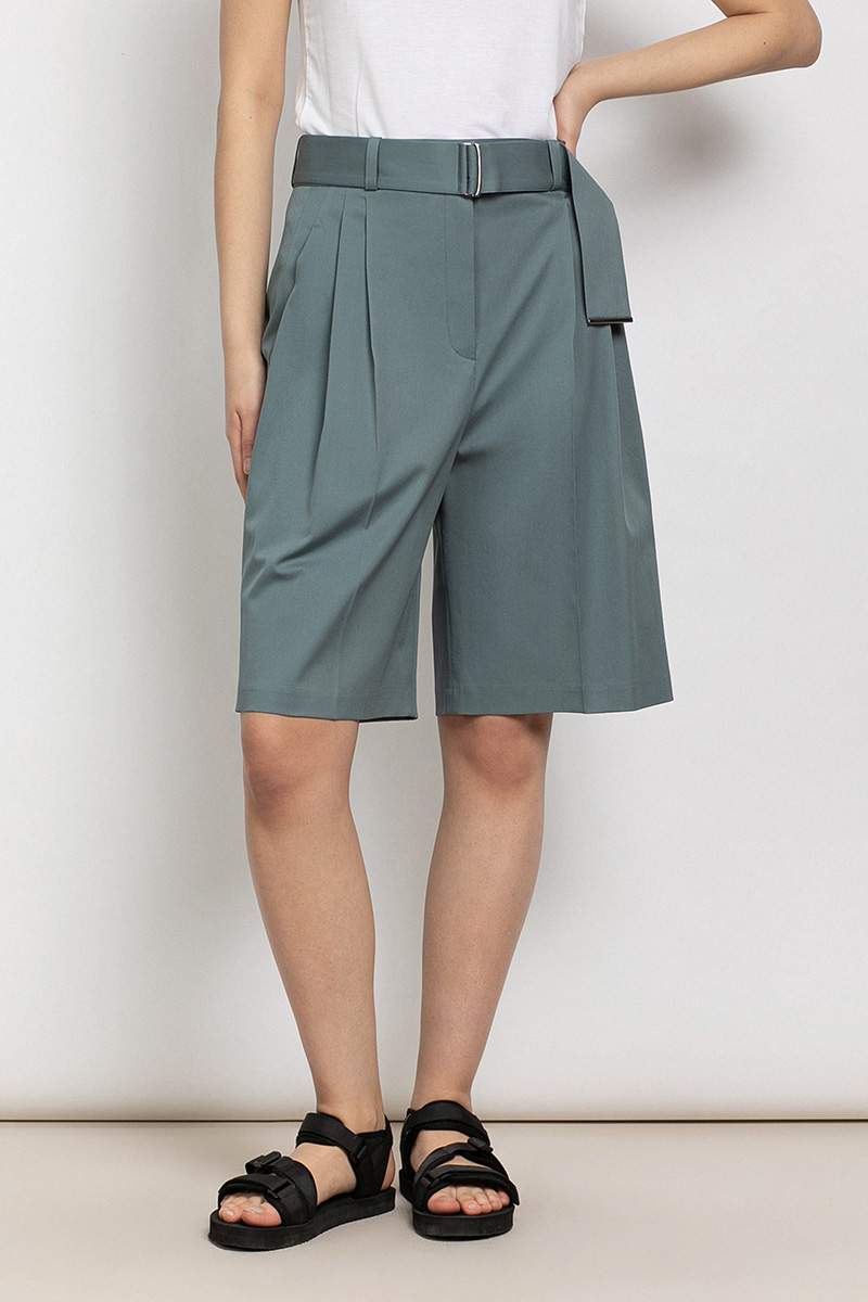 Шорты с завышенной талией VASSA&Co, пол женский, цвет голубой