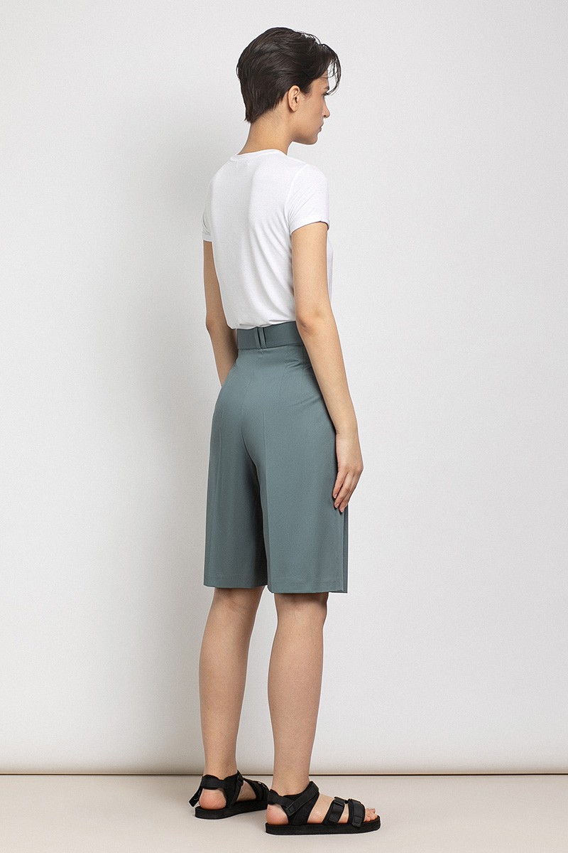 Шорты с завышенной талией VASSA&Co, пол женский, цвет голубой, фото №3