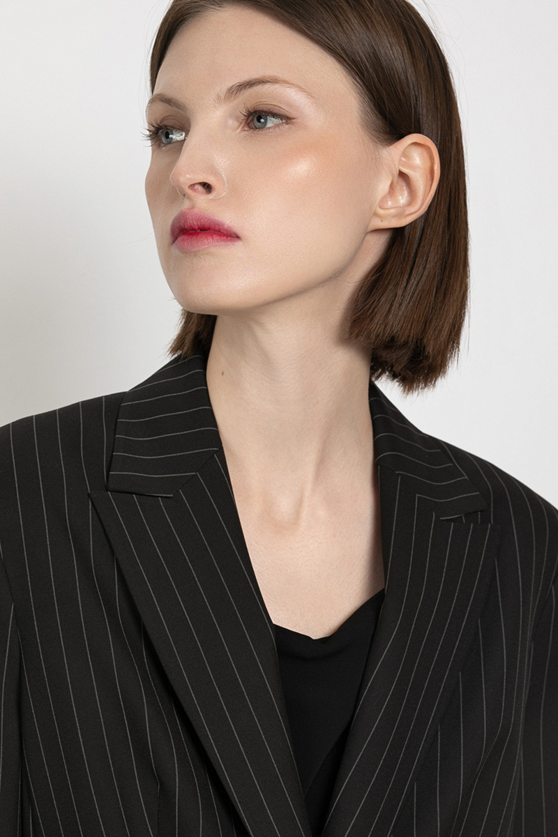 Жакет приталенного кроя VASSA&Co, пол женский, цвет черный