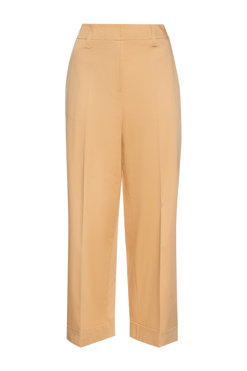 Брюки прямого свободного силуэта VASSA&Co, пол женский, цвет коричневый, фото №5