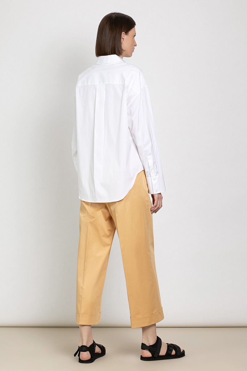 Брюки прямого свободного силуэта VASSA&Co, пол женский, цвет коричневый, фото №4