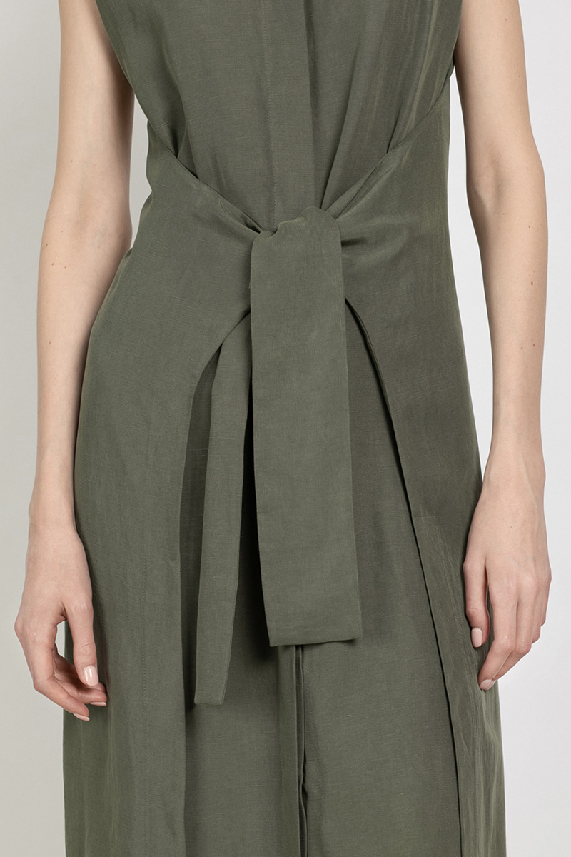 Платье с отлетными деталями VASSA&Co, пол женский, цвет зеленый