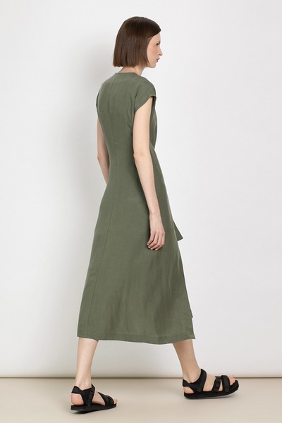Платье с отлетными деталями VASSA&Co, пол женский, цвет зеленый, фото №5
