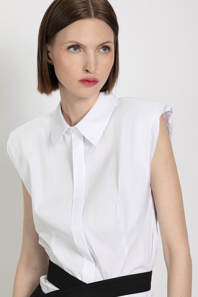 Blouse VASSA&Co, пол female, цвет white, фото №2
