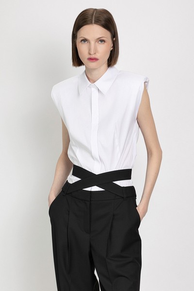 Blouse VASSA&Co, пол female, цвет white, фото №3