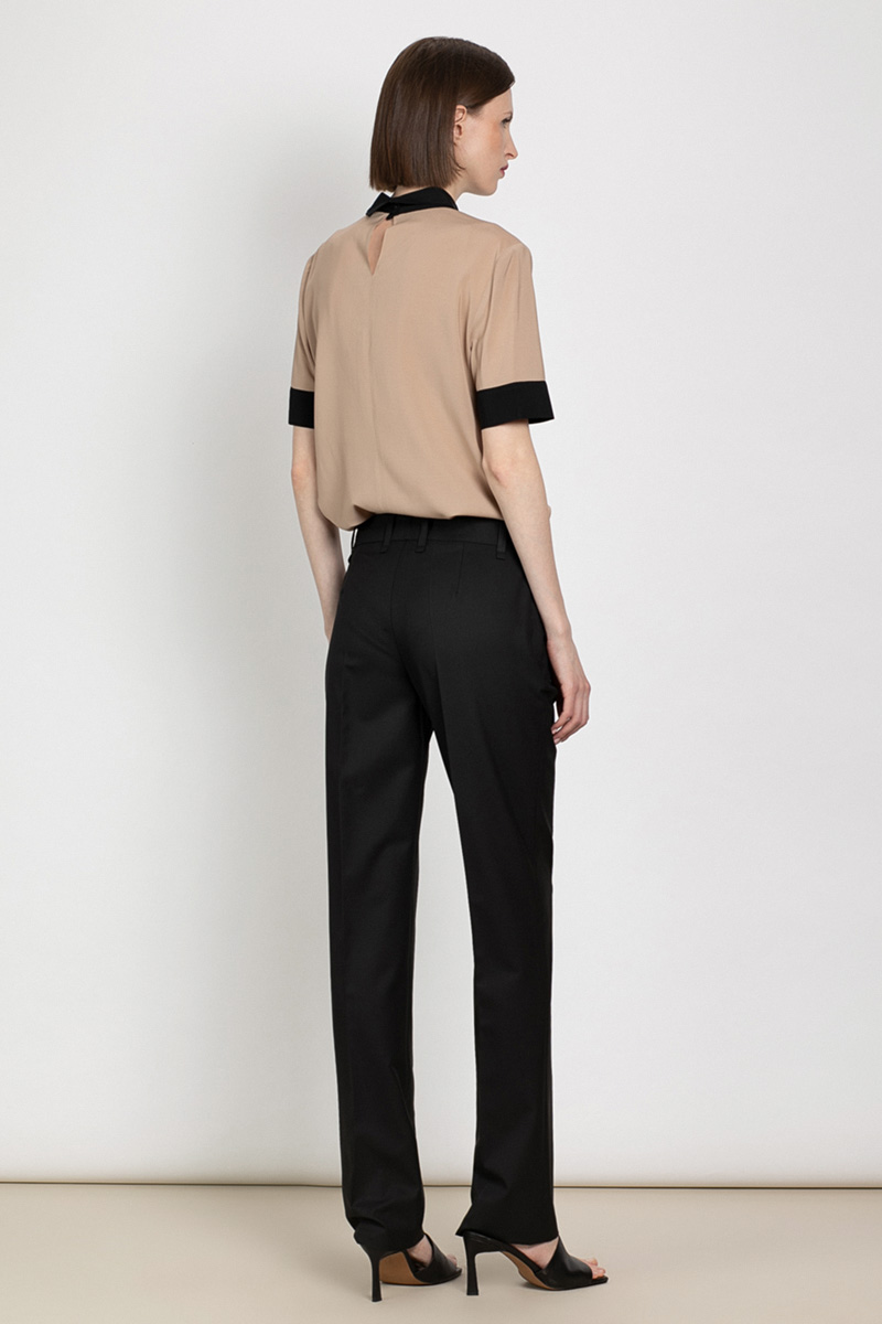 Брюки со стрелками VASSA&Co, пол женский, цвет черный, фото №3