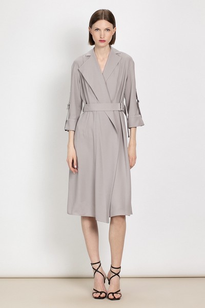 Платье приталенного силуэта VASSA&Co, пол женский, цвет бежевый, фото №2