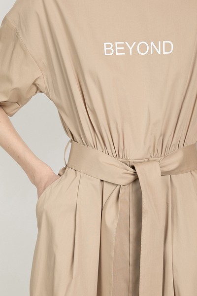 Платье с расширенной книзу юбкой VASSA&Co, пол женский, цвет бежевый, фото №5