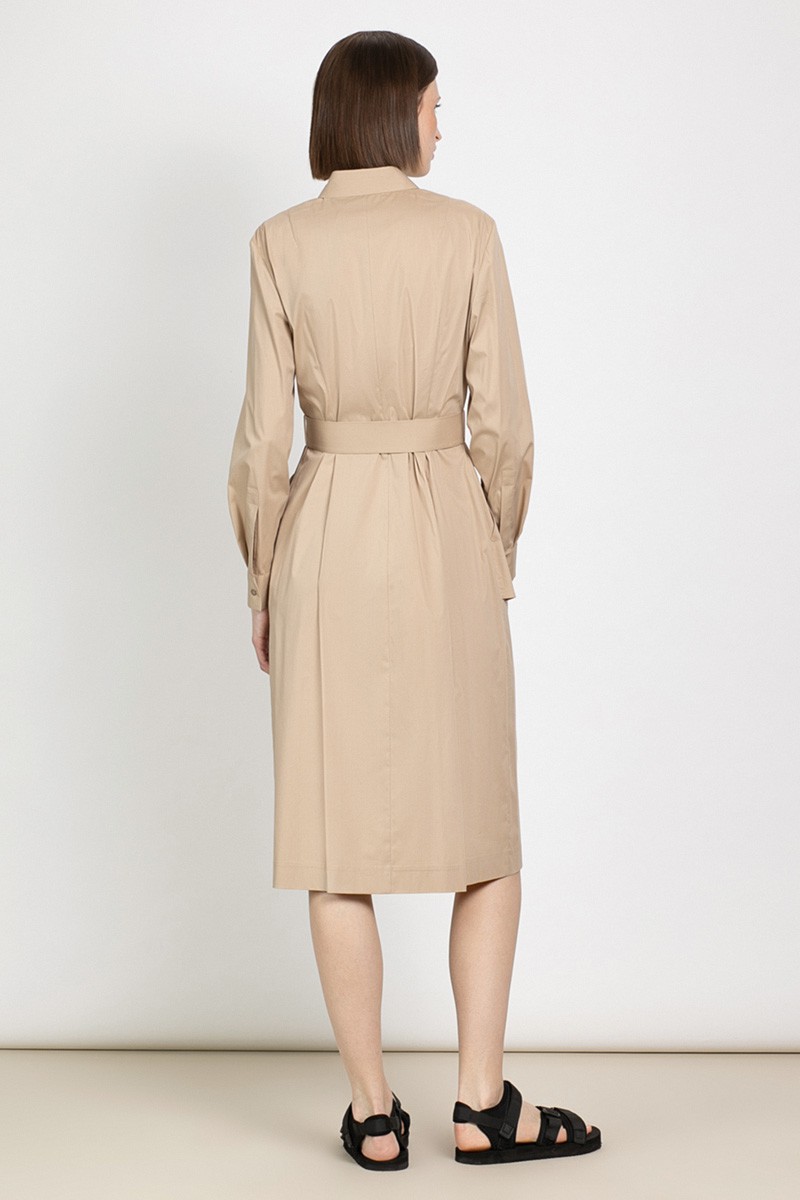 Платье с накладными карманами VASSA&Co, пол женский, цвет бежевый, фото №5