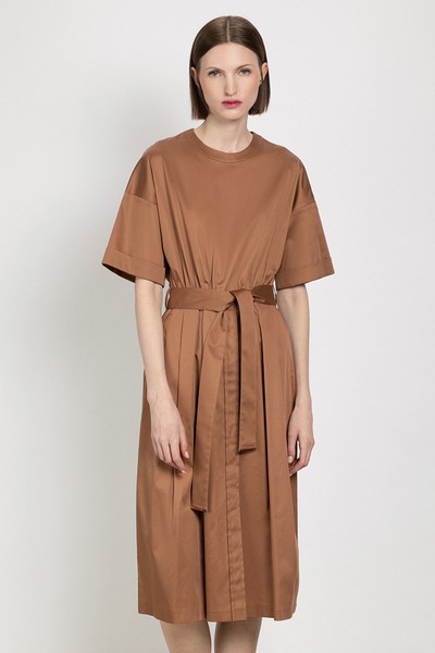 Платье с расширенной книзу юбкой VASSA&Co, пол женский, цвет коричневый, фото №4