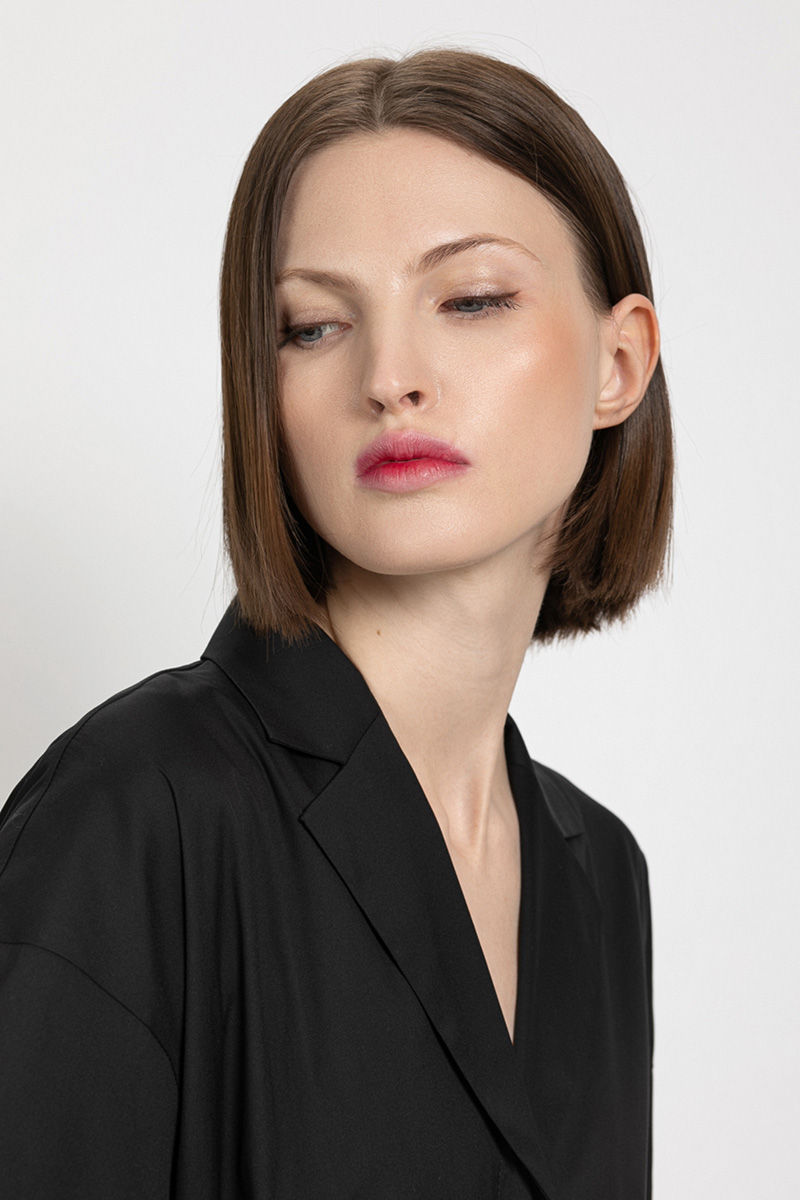 Платье с коротким рукавом VASSA&Co, пол женский, цвет черный