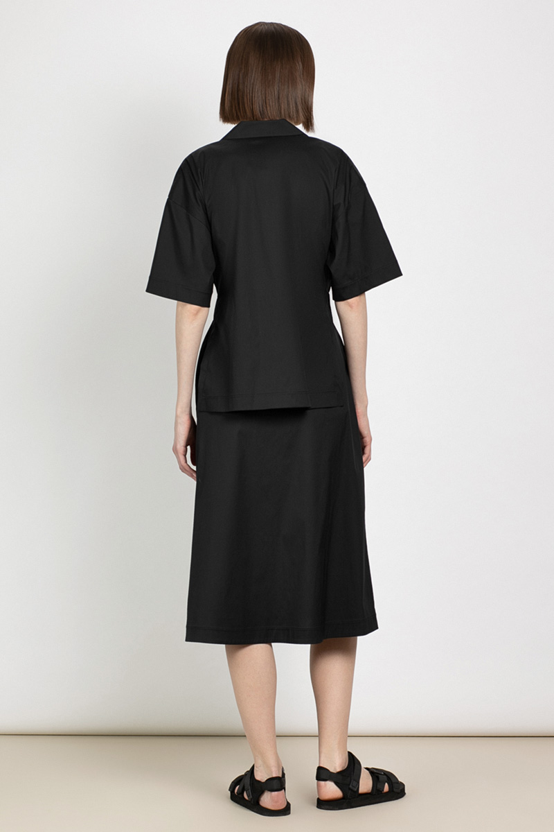 Платье с коротким рукавом VASSA&Co, пол женский, цвет черный