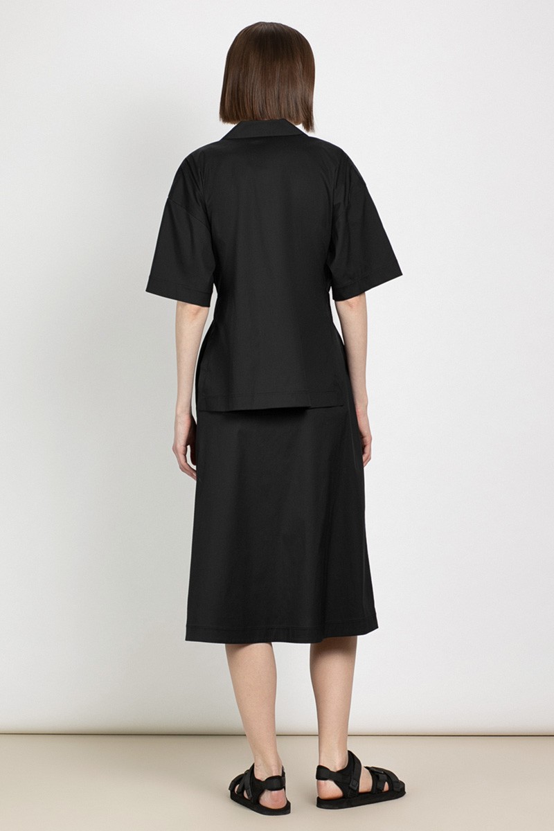 Платье с коротким рукавом VASSA&Co, пол женский, цвет черный, фото №5