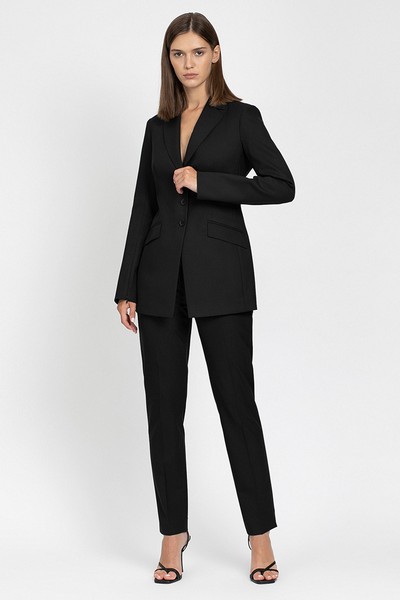 Жакет приталенного кроя VASSA&Co, пол женский, цвет черный, фото №2