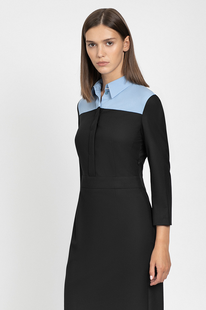 Платье VASSA&Co, пол Женский, цвет Голубой