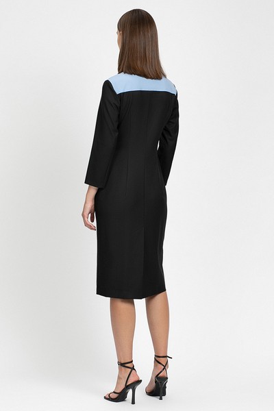 Платье VASSA&Co, пол женский, цвет голубой, фото №3