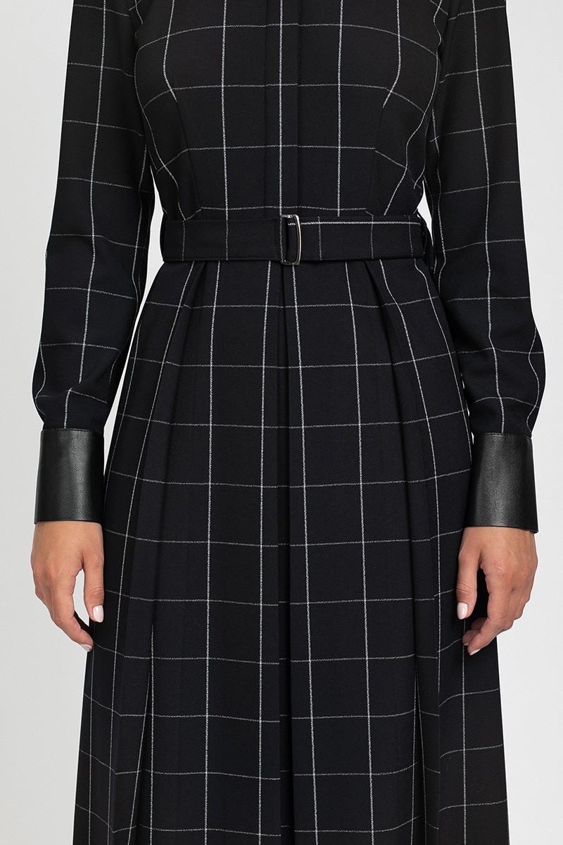 Платье с актуальным принтом VASSA&Co, пол женский, цвет черный, фото №5