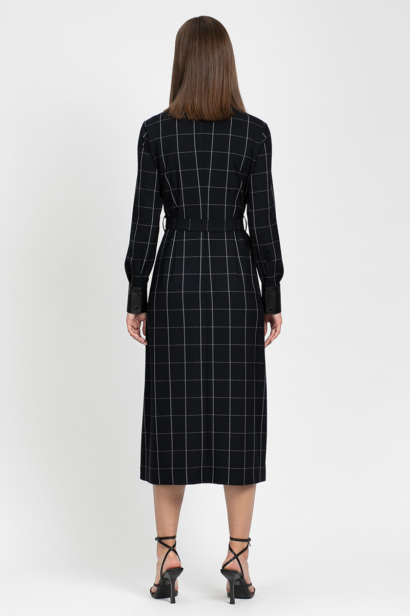 Платье с актуальным принтом VASSA&Co, пол женский, цвет черный