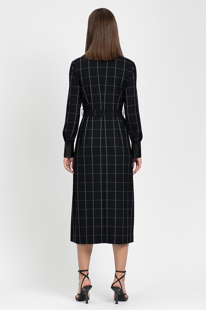 Платье с актуальным принтом VASSA&Co, пол женский, цвет черный, фото №3