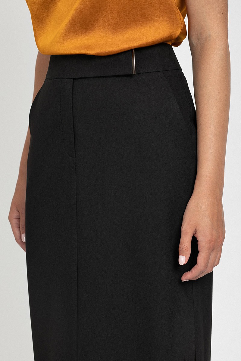 Юбка прямого силуэта VASSA&Co, пол женский, цвет черный, фото №4