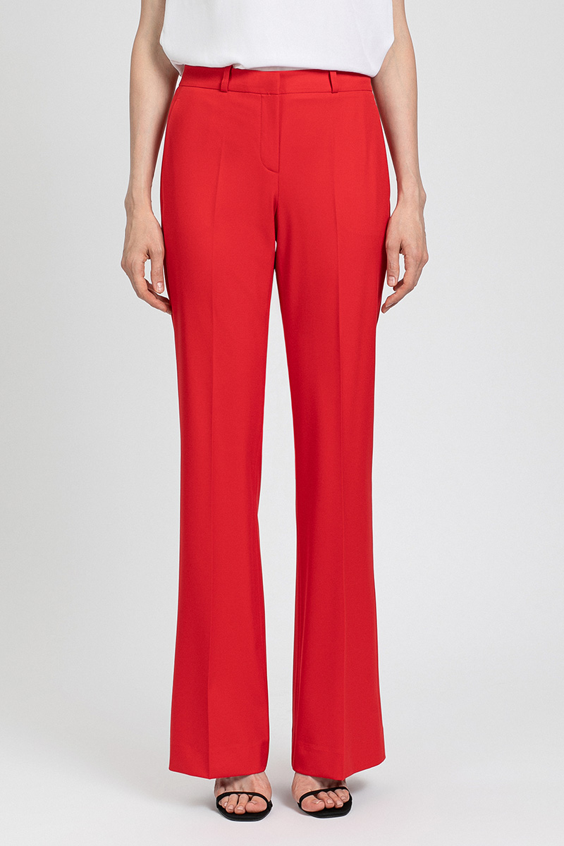 Брюки клеш VASSA&Co, пол женский, цвет красный
