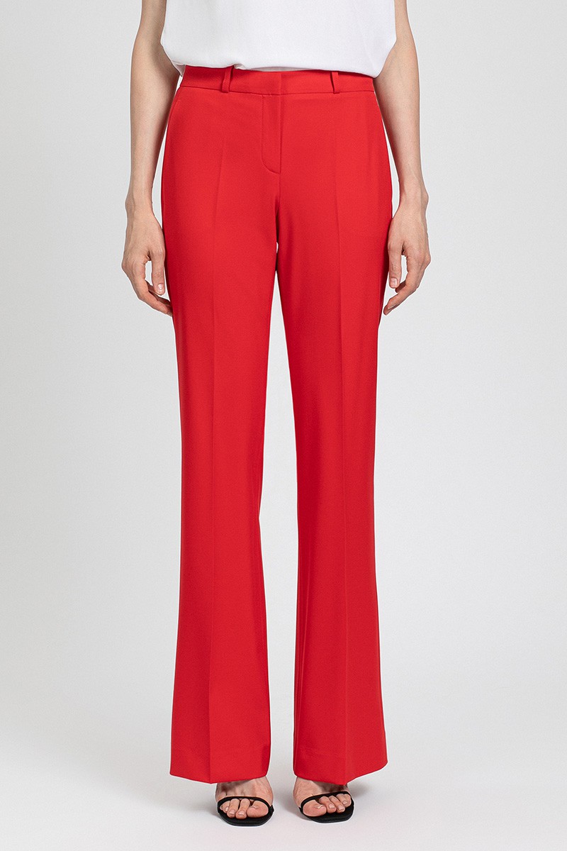 Брюки клеш VASSA&Co, пол женский, цвет красный, фото №4