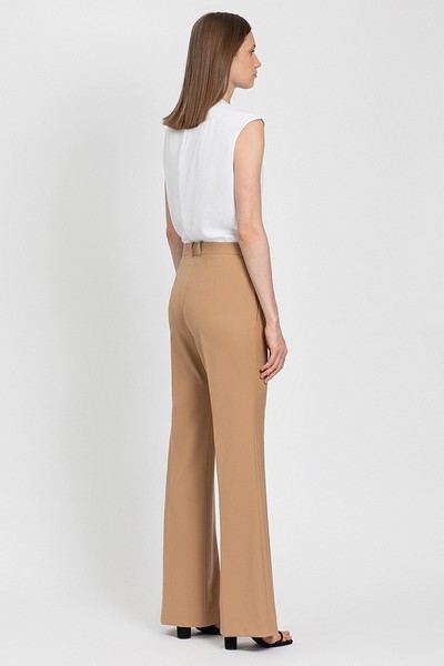 Брюки клеш VASSA&Co, пол женский, цвет бежевый, фото №3