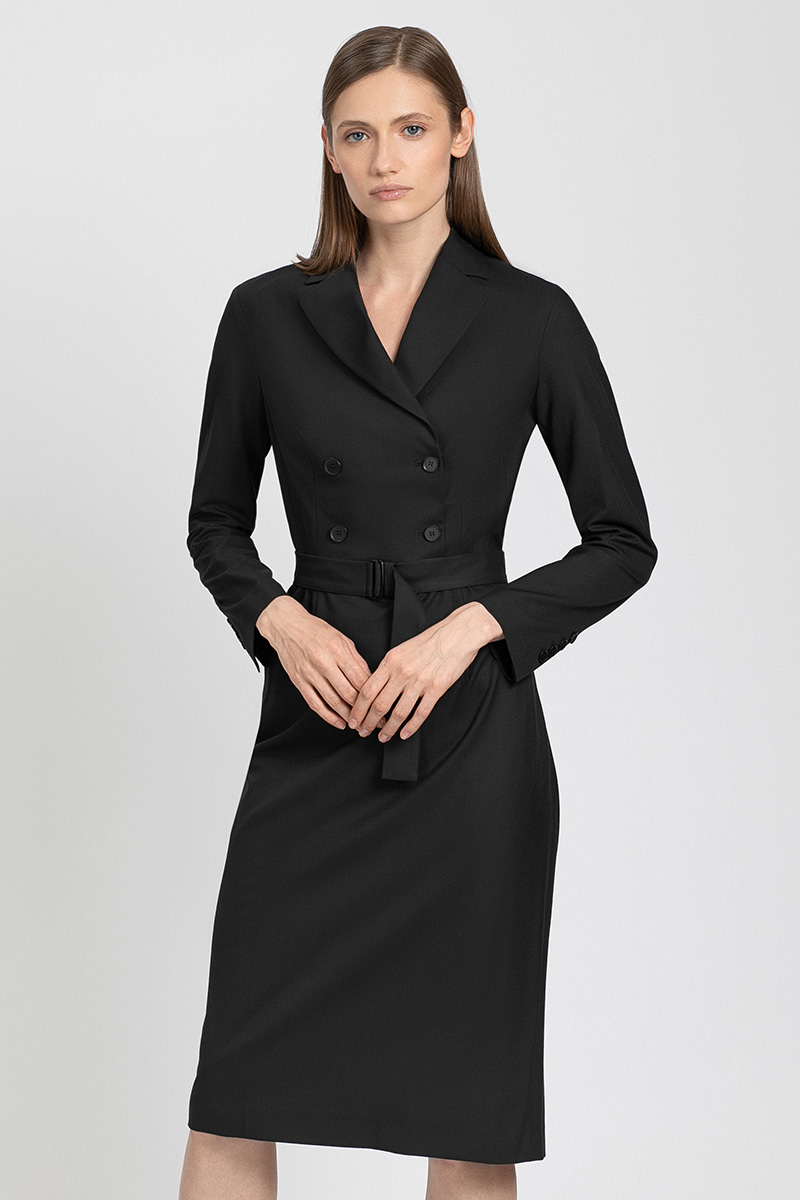 Платье VASSA&Co, пол женский, цвет черный