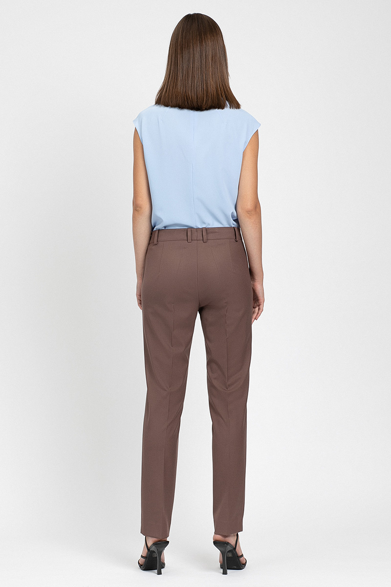 Брюки VASSA&Co, пол женский, цвет коричневый