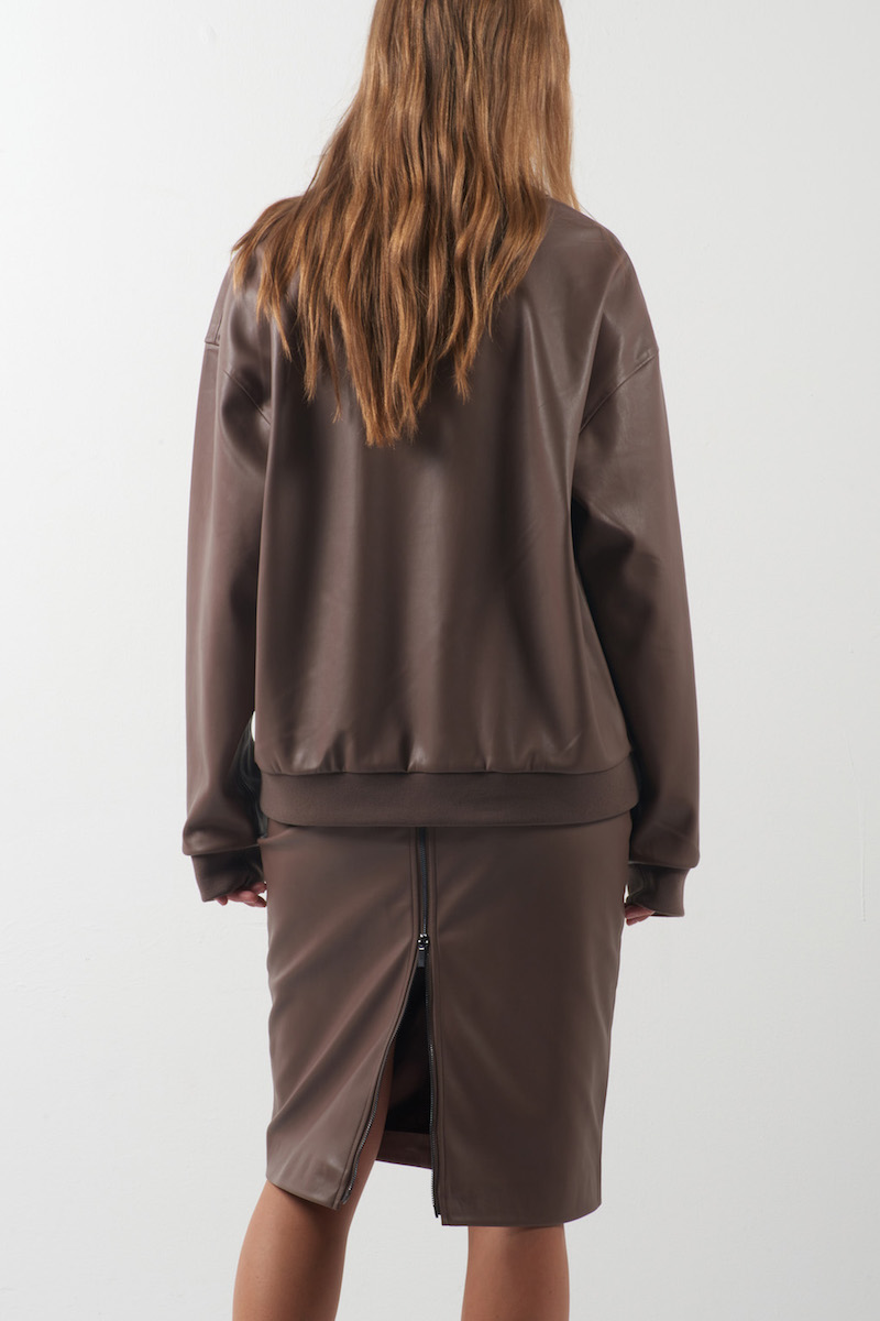 Sweatshirt VASSA CODE, пол female, цвет Brown