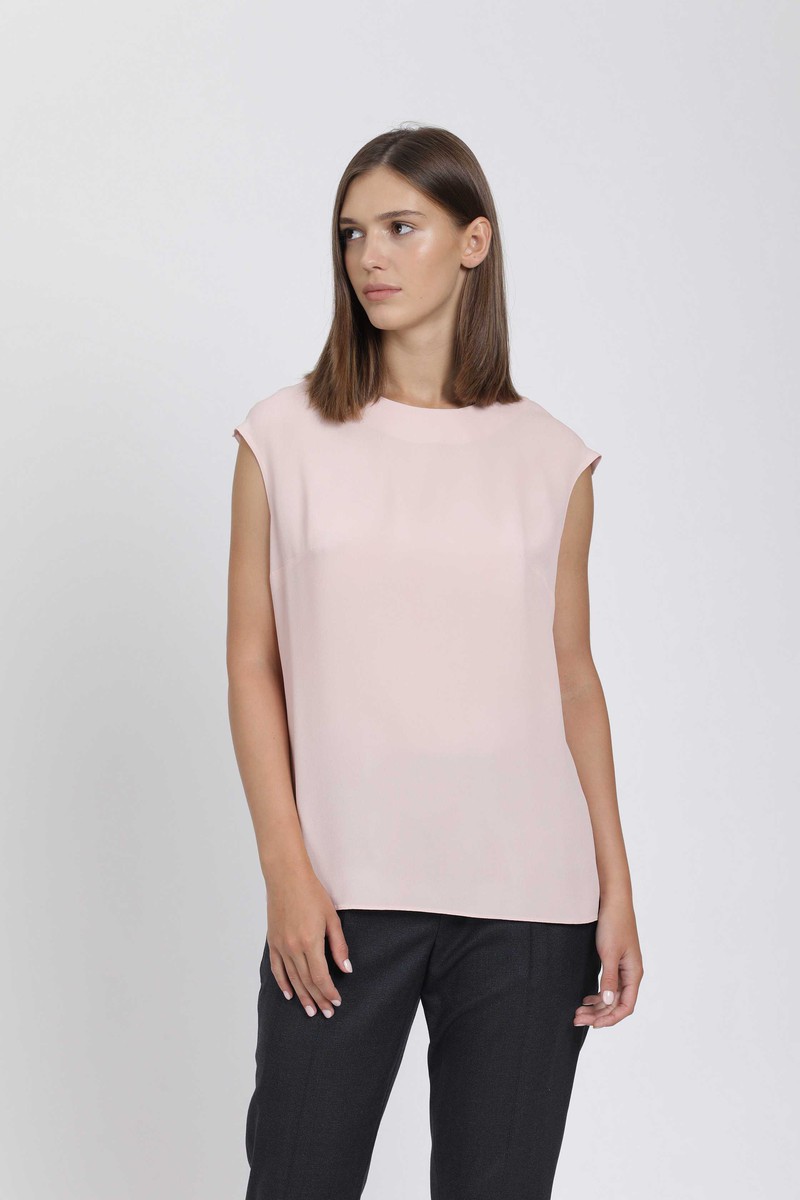 Блузка из вискозы VASSA&Co, пол женский, цвет розовый, фото №2