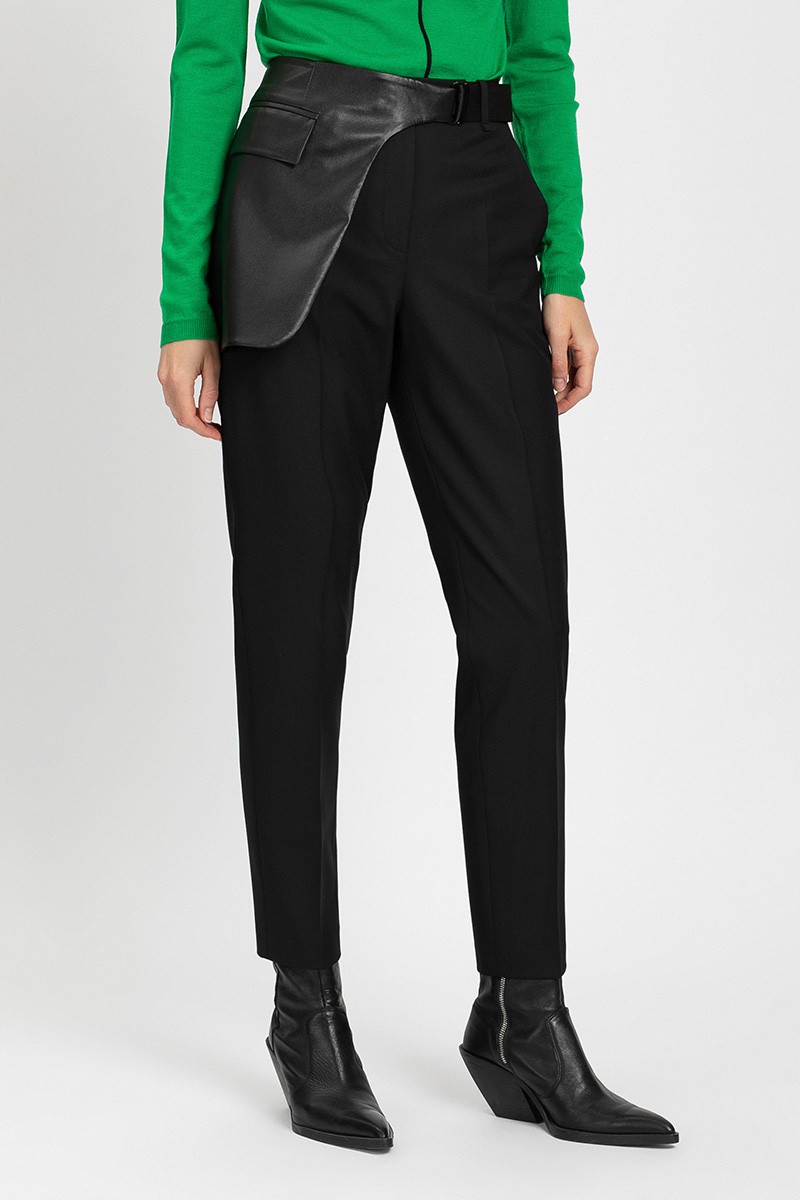 Брюки с асимметричным фартуком VASSA&Co, пол женский, цвет черный, фото №2