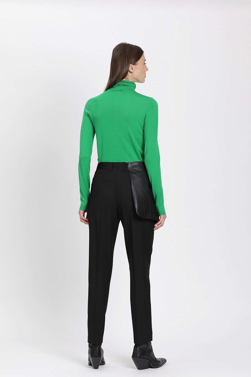 Брюки с асимметричным фартуком VASSA&Co, пол женский, цвет черный