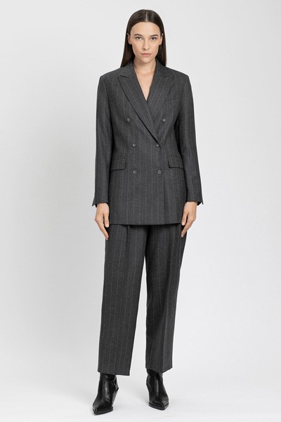 Жакет свободного силуэта VASSA&Co, пол женский, цвет серый, фото №3