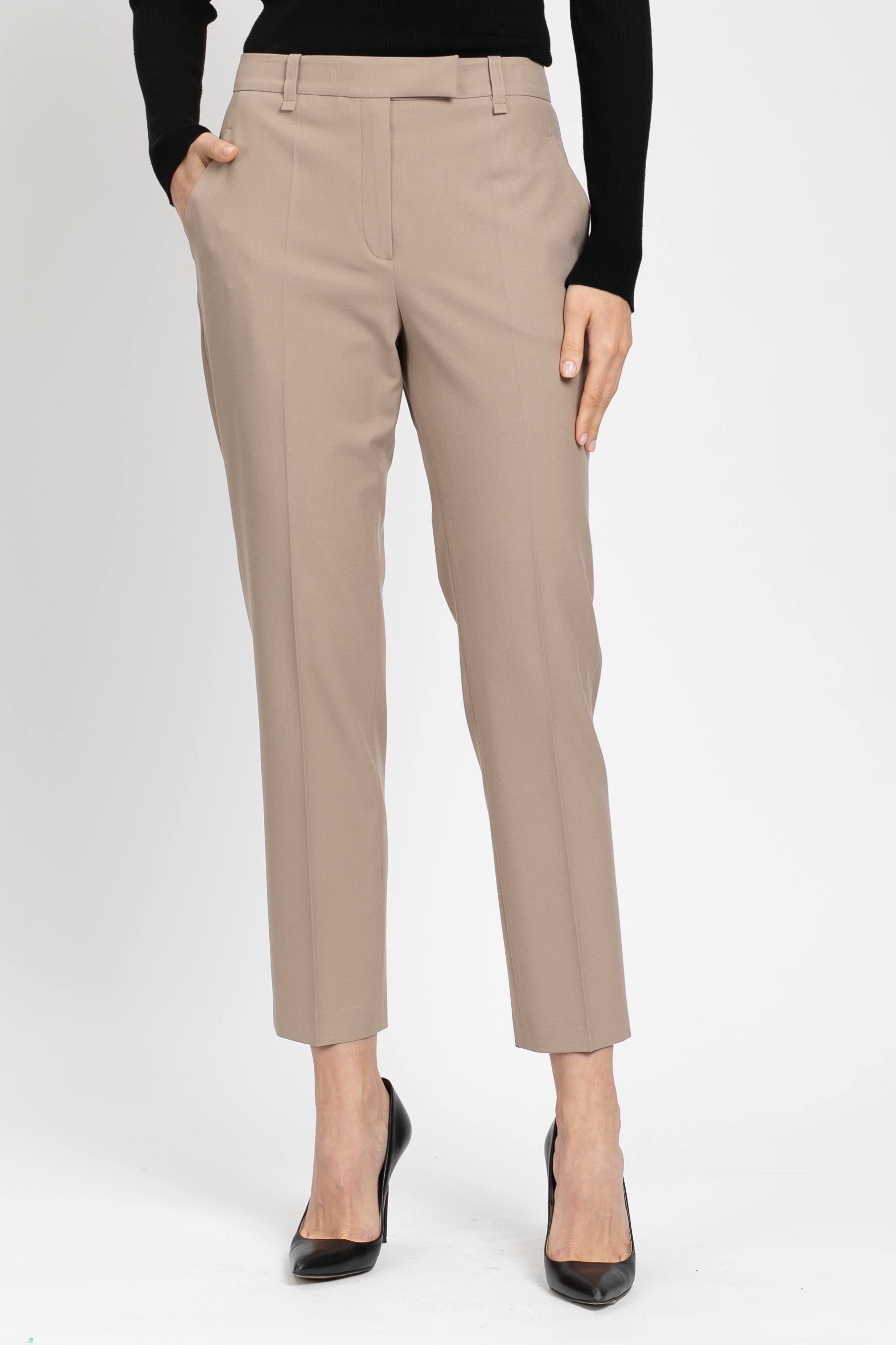 Брюки классические VASSA&Co, пол female, цвет бежевый