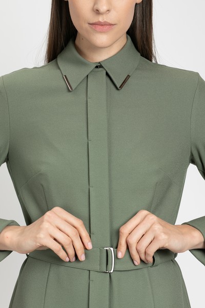 Платье-рубашка VASSA&Co, пол женский, цвет коричневый, фото №5